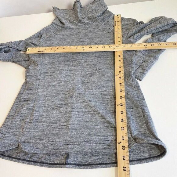 Spyder Womens Solitude Funnel Neck Pullover Top Long Sleeve Gray Small Raglan - Picture 8 of 8